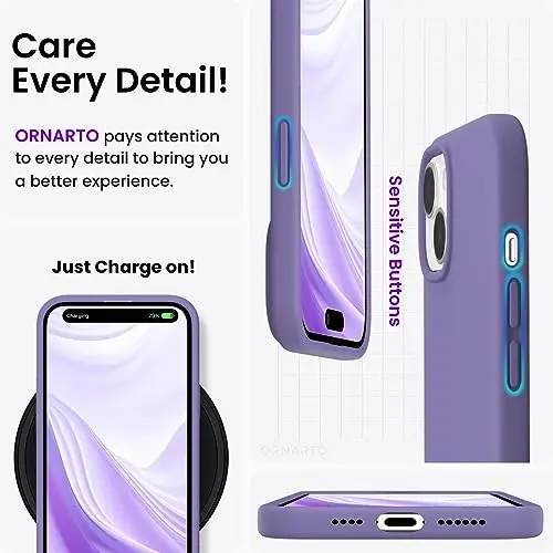 ORNARTO Compatible with iPhone 15 Plus Case 6.7