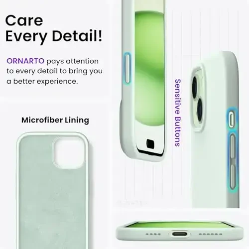 ORNARTO Compatible with iPhone 15 Plus Case 6.7