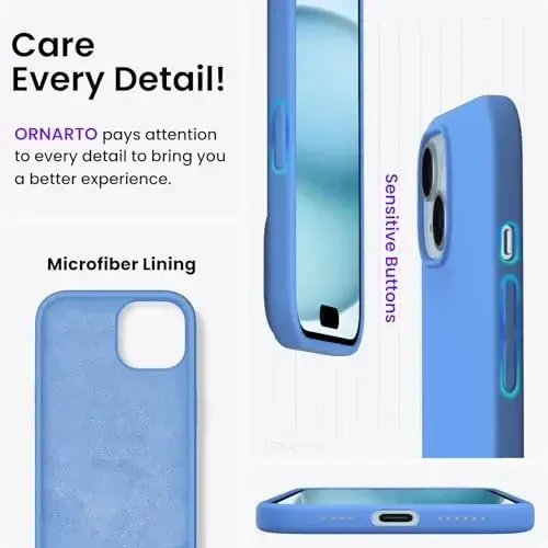 ORNARTO Compatible with iPhone 15 Plus Case 6.7