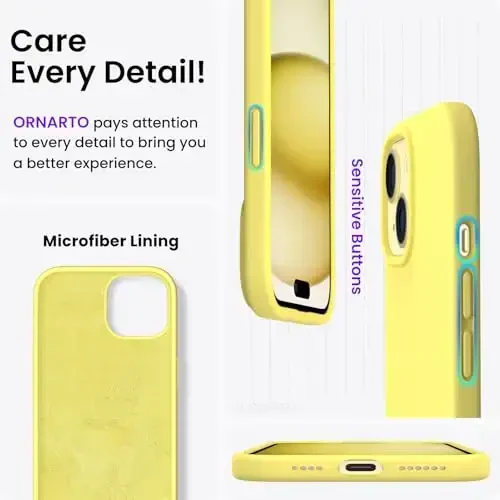 ORNARTO Compatible with iPhone 15 Plus Case 6.7