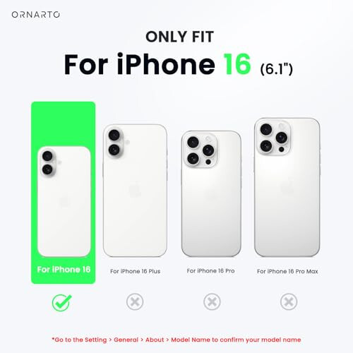 ORNARTO Compatible with iPhone 16 Case 6.1