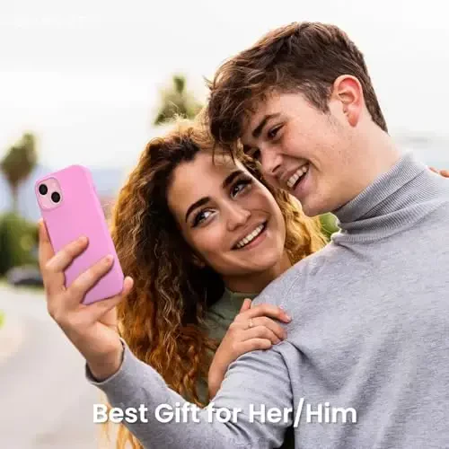 ORNARTO iPhone 15 6.1 g'arbi bilan mos keladi, Yupqa suyuq silikon 3 qatlamli to'liq qoplangan yumshoq jel rezina telefon qutisi, chizishga qarshi zarbga chidamli himoya qopqog'i 6.1 dyuym, Olcha gullari - 6