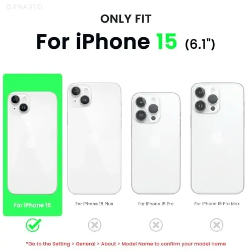 ORNARTO Compatible with iPhone 15 Case 6.1, Slim Liquid Silicone 3 Layers Full Covered Soft Gel Rubber Phone Case, Anti-Scratch Shockproof Protective Cover 6.1 Inch, Dark Blue - ORNARTO (1)