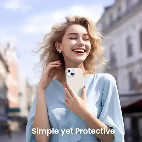 ORNARTO iPhone 15 Case 6.1 bilan mos keladi, Yupqa Suyuq Silikon 3 Qatlamli To'liq Qoplangan Yumshoq Gel Rezina Telefon G'ilofi, Chizishga qarshi Zarba o'tkazmaydigan Himoya Qopqog'i 6.1 Inch, Tosh Kulrang - 6