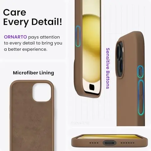 ORNARTO Compatible with iPhone 15 Plus Case 6.7
