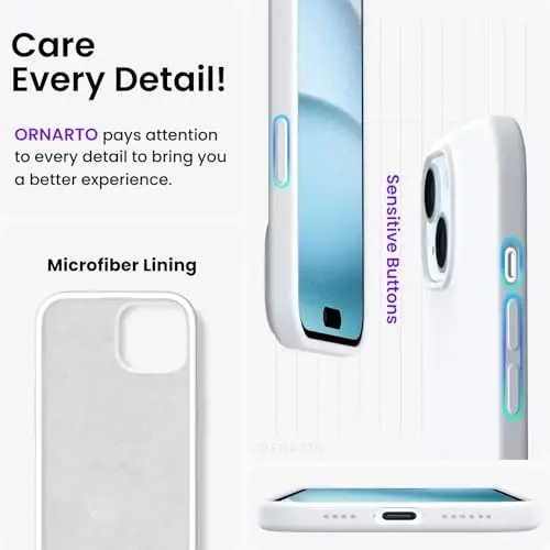 ORNARTO Compatible with iPhone 15 Plus Case 6.7