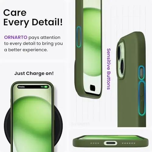 ORNARTO iPhone 15 Plus Case 6.7