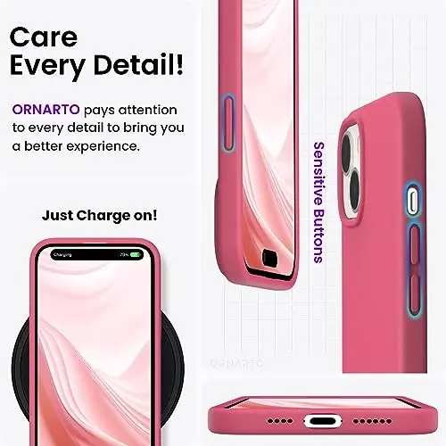 ORNARTO iPhone 15 Plus Case 6.7