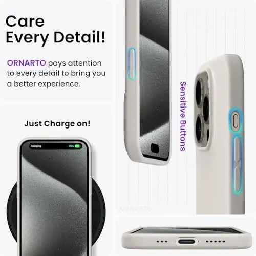 ORNARTO iPhone 15 Pro Case 6.1