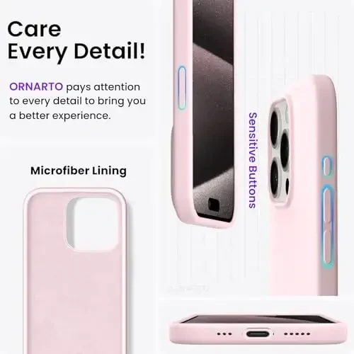 ORNARTO iPhone 15 Pro Case 6.1