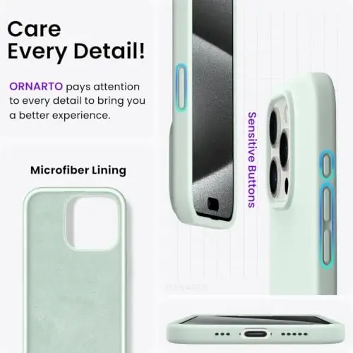 ORNARTO iPhone 15 Pro Case 6.1