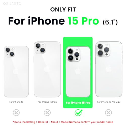 ORNARTO iPhone 15 Pro qopqoni bilan mos keladi, 6.1 - MODAZONE (1)