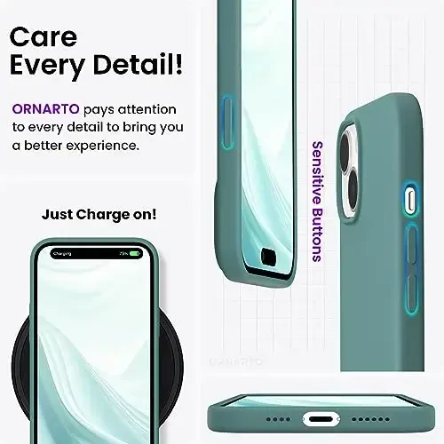 ORNARTO Совместимый с iPhone 15 Plus Case 6.7