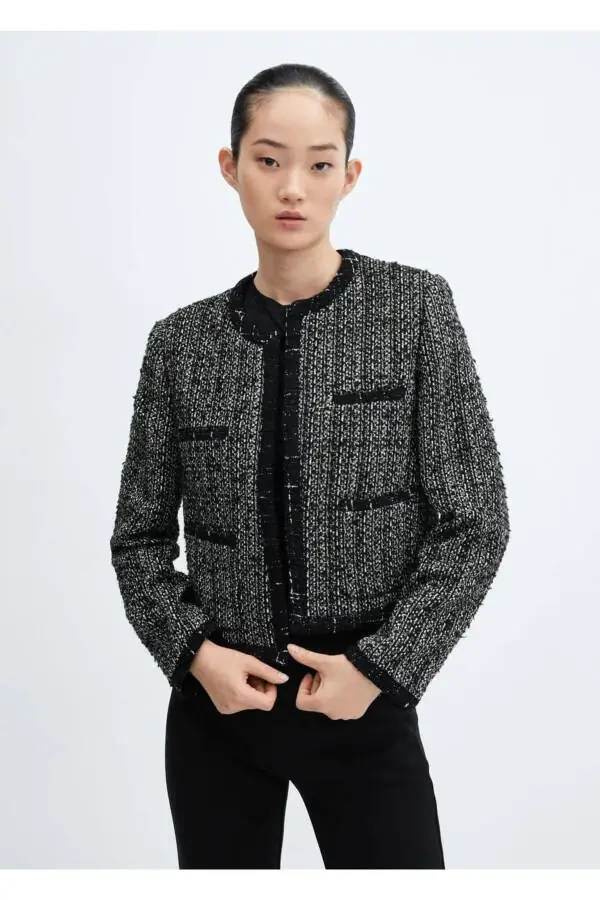 Ornate tweed blazer - 1