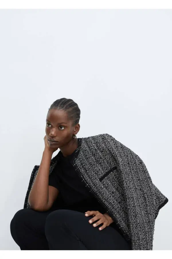 Ornate tweed blazer - 7