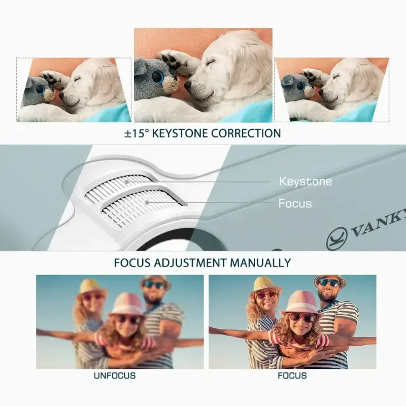 O'rnatilgan Karnayli VANKYO Leisure D30 Portativ Kino Projektori, 236 Dyuymli Displey - 4