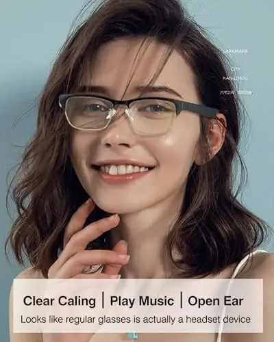 Oʻrnatilgan mikrofon va dinamikli, koʻk nur filtri va polarizatsiyalangan quyosh koʻzoynakli linzali, ovozli yordamchi, ochiq quloqli musiqa va HD qoʻngʻiroq (qora oltin)li erkaklar va ayollar uchun umumiy aqlli koʻzoynaklar Bluetooth audio koʻzoynaklar - 3