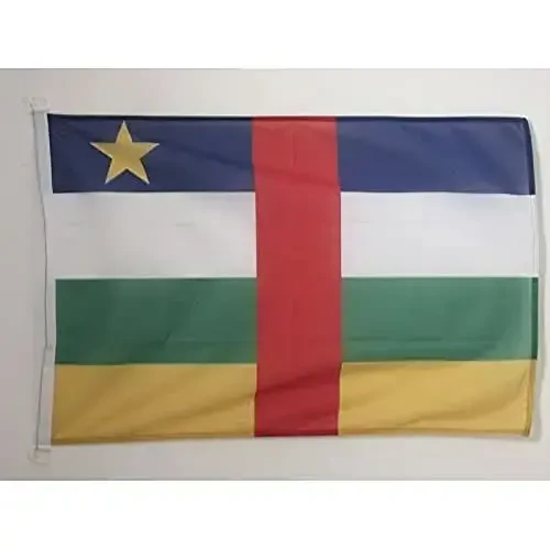 Central African Republic NAUTICAL Flag 18'' x 12'' - Central Africa flags 30 x 45 cm. - Banner 12x18 in for boat - AZ FLAG 