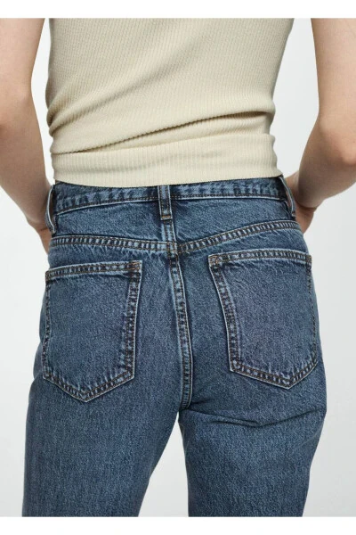 Orta bel düz kesim jean - 1