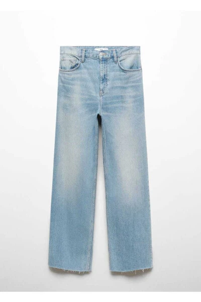 Orta bel düz kesim jean - 3