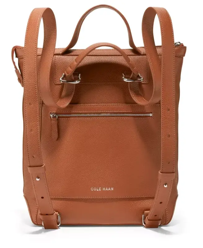 Medium Grand Ambition Convertible Leather Backpack-British Tan - 2