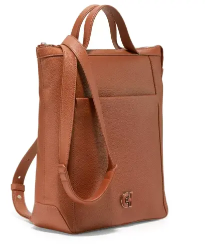 Medium Grand Ambition Convertible Leather Backpack - British Tan - 3