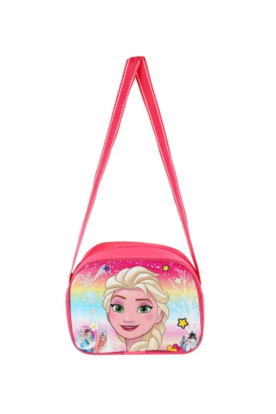 O'rta maktab Boshlang'ich maktab sumkasi va tushlik sumkasi 3 cho'ntakli yostiqli Elsa boshli pushti - 7