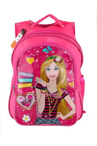 Ortaokul İlkokul Çantası ve Beslenme Çantası 3 Cepli Pedli Pembe-Pembe - 3