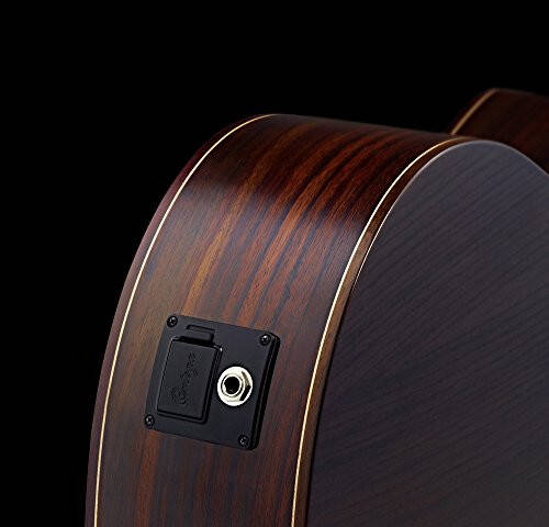 Ortega Guitars 6 String Family Series Pro Sol El Akustik-Elektrik Naylon Klasik Gitar, Katı Üst Thinline (RCE145LBK) - 4