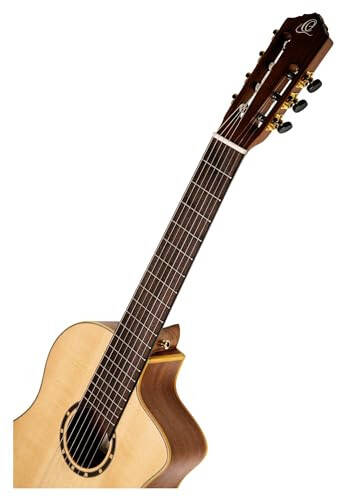 Ortega Guitars Family Series Pro 7 Tel Tam Gövde Akustik-Elektrik Klasik Gitar Çanta, Sağ, Tam (RCE133-7) - 5