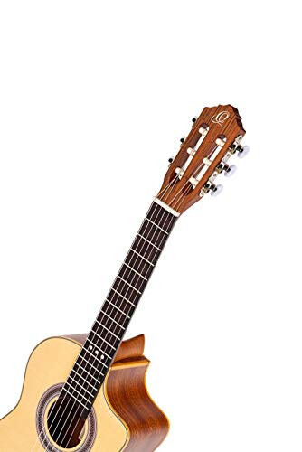 Ortega Guitars Requinto Series 6 String Acoustic Guitar, Right, Spruce, 22 Inches (RQ25) - 7