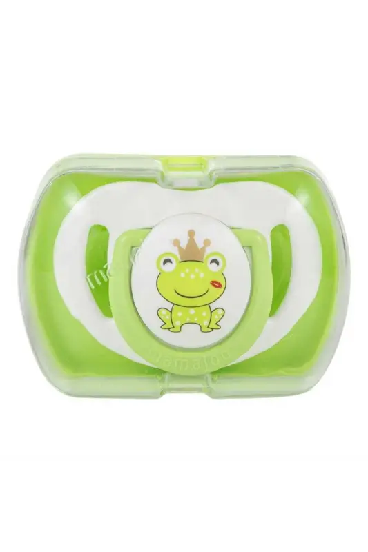 Orthodontic Pacifier, Green Frog Prince, 6+ Months, Pacifier Case, 1 Piece - 2