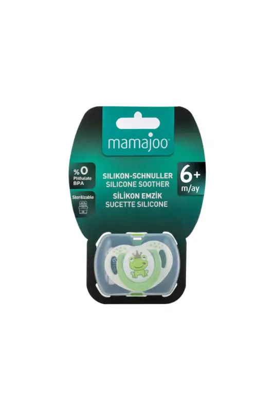 Orthodontic Pacifier, Green Frog Prince, 6+ Months, Pacifier Case, 1 Piece - 4