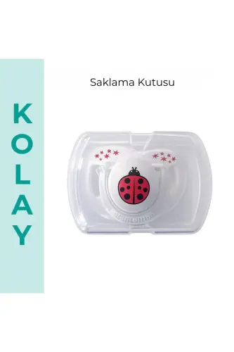 Orthodontic Pacifier, Ladybug Red, 12+ Months, Pacifier Case, 1 pc - 7