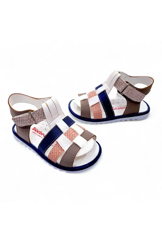 Orthopedic Baby and Kids First Step Sandal Cabrio S. Gcmcbr2415 Cream Sand Navy-Cream Sand Navy - 6