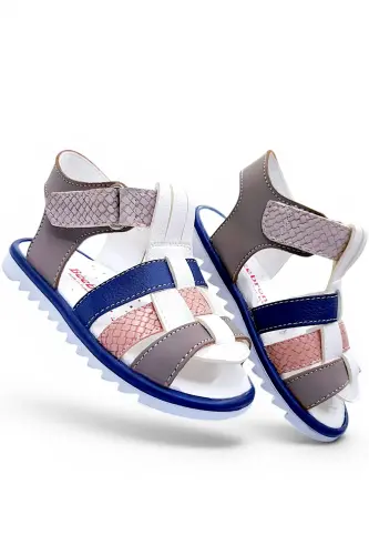 Orthopedic Baby and Kids First Step Sandal Cabrio S. Gcmcbr2415 Cream Sand Navy-Cream Sand Navy 