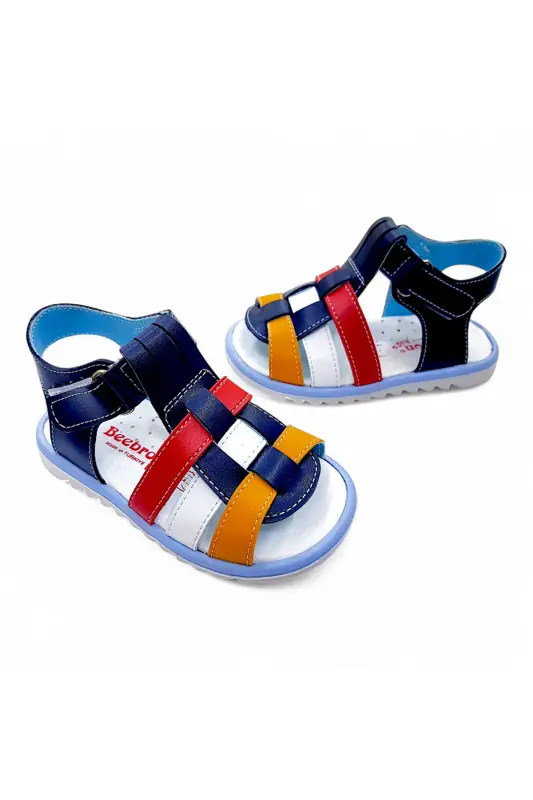 Orthopedic Baby and Kids First Step Sandal Cabrio S. Gcmcbr2415 Navy Red Yellow-Navy Yellow Red - 6