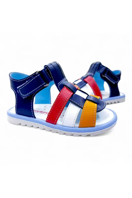 Orthopedic Baby and Kids First Step Sandal Cabrio S. Gcmcbr2415 Navy Red Yellow-Navy Yellow Red - 3
