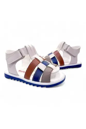 Orthopedic Boys First Step Baby and Kids Sandal Cabrio S. Gcmcbr2415 Cream Navy Sand-Cream Navy Sand - 4
