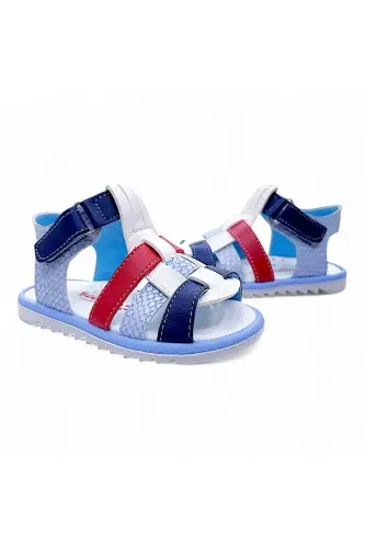 Orthopedic Boys First Step Baby and Kids Sandal Cabrio S. Gcmcbr2415 White Blue Red-White Blue Red - 4