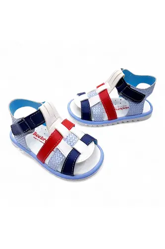 Orthopedic Boys First Step Baby and Kids Sandal Cabrio S. Gcmcbr2415 White Blue Red-White Blue Red - 6