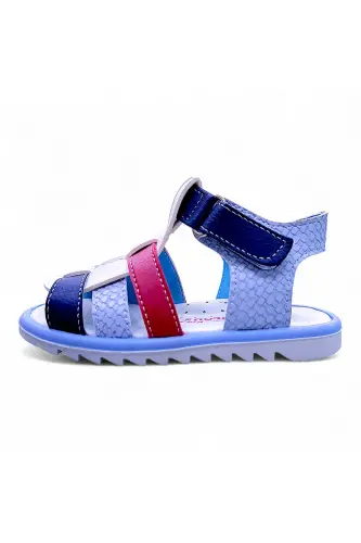Orthopedic Boys First Step Baby and Kids Sandal Cabrio S. Gcmcbr2415 White Blue Red-White Blue Red - 6
