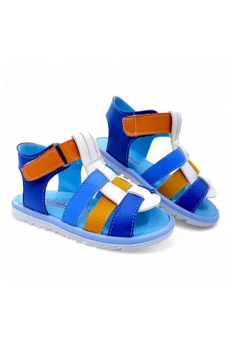 Orthopedic Boys First Step Baby and Kids Sandal Cabrio S. Gcmcbr2415 White Sax Orange-White Sax Orange 