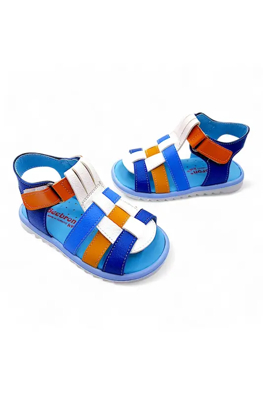 Orthopedic Boys First Step Baby and Kids Sandal Cabrio S. Gcmcbr2415 White Sax Orange-White Sax Orange - 6
