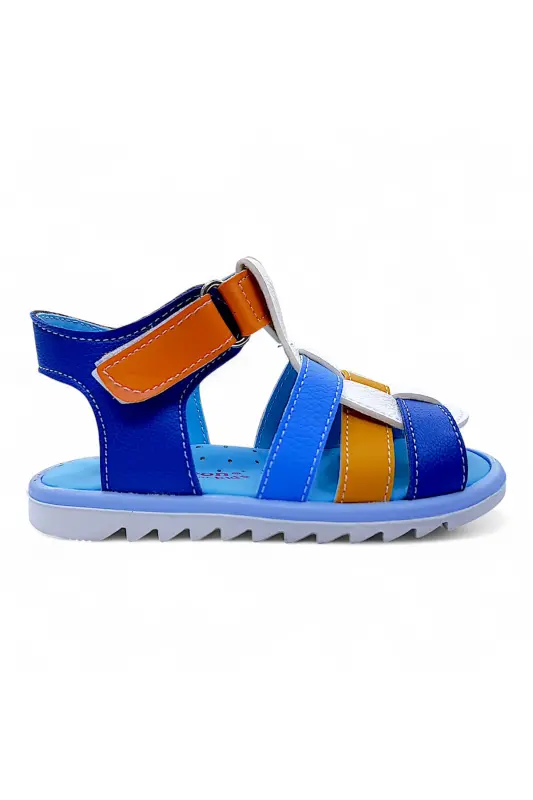 Orthopedic Boys First Step Baby and Kids Sandal Cabrio S. Gcmcbr2415 White Sax Orange-White Sax Orange - 7