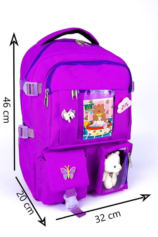 Orthopedic, fully accessorized, daily school backpack. Korean style, cute! - 2