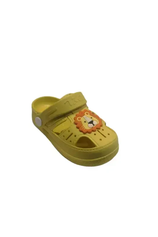 Orthopedic Non-Slip Animal Figured Kids Sandal Slipper-YELLOW - 1