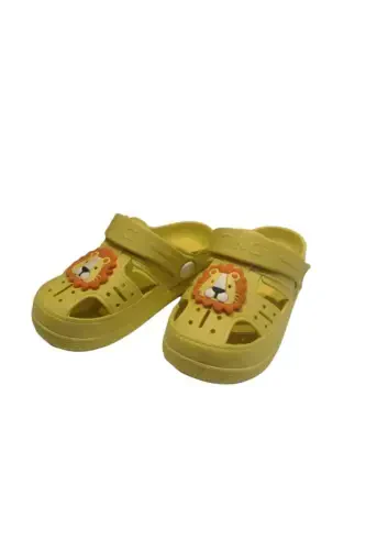 Orthopedic Non-Slip Animal Figured Kids Sandal Slipper-YELLOW - 3