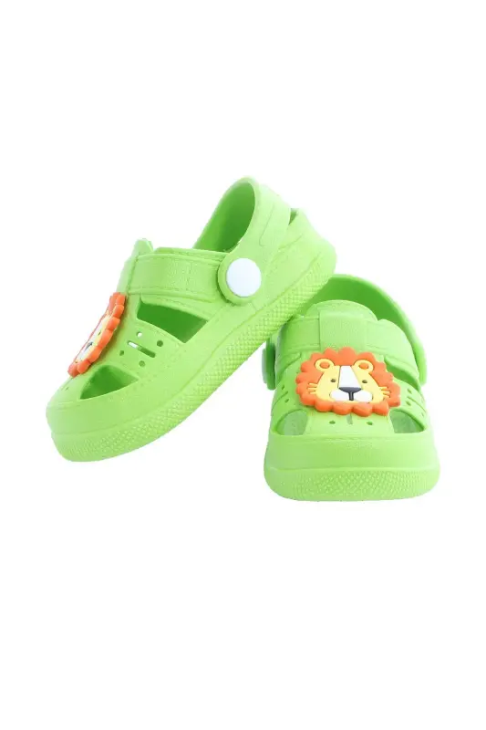 Orthopedic Non-Slip Sole Animal Figured Children's Sandal Slipper-Green - 2