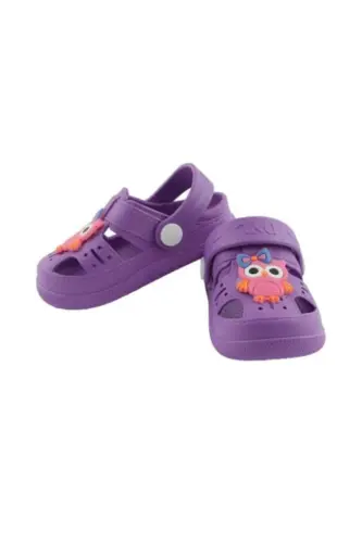 Orthopedic Non-Slip Sole Animal Figured Kids Sandal Slipper-PURPLE - 3